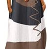 Minetom Longue Robe Femme Tunique Été Bohème Imprimé à sans Minetom Longue Robe Femme Tunique Été Bohème Imprimé à sans Manches Col Rond Maxi Robe de Plage Soirée Cocktail Grande Taille