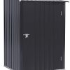 Outsunny Abri de Jardin - Remise pour Outils - cabanon Outsunny Abri de Jardin - Remise pour Outils - cabanon Porte verrouillable - dim. 1L x 1,03l x 1,6H m - tôle d'acier ondulée Anthracite