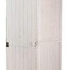 Outsunny Armoire abri de Jardin Remise pour Outils 3 étagères Outsunny Armoire abri de Jardin Remise pour Outils 3 étagères Porte loquet Toit Pente bitumé 68L x 65l x 214H cm pin Massif traité Blanc