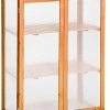 Outsunny Mini Serre de Jardin 3 Niveaux dim. 76L x Outsunny Mini Serre de Jardin 3 Niveaux dim. 76L x 47l x 110H cm Double Porte Toit ouvrant Bois Sapin lasuré Polycarbonate