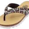 PERLETTI Tongs Femme Chic à la Mode avec Paillettes Animalier PERLETTI Tongs Femme Chic à la Mode avec Paillettes Animalier - Sandales Confortables Été de Maison Piscine Plage - Flip Flops Motif Léopard Noir Doré - Mules Plates Antidérapantes