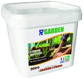 R’Garden | Engrais Organique Corne Broyée | Engrais Ecologique | Fertilisant Naturel | Nourrit en Profondeur | Facile d’Utilisation | 500G