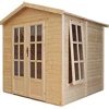 TIMBELA M351FB Cabane en bois avec plancher, Maison de jardin TIMBELA M351FB Cabane en bois avec plancher, Maison de jardin en bois pour travailler l233xP222xH233cm, Abri en bois de jardin multifonctionnel, Bureau de jardin en bois verrouillable, Atelier, Studio