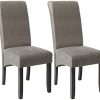 TecTake Lot de 2 chaises de salle à manger 105cm TecTake Lot de 2 chaises de salle à manger 105cm chaise de salon mobilier meuble de salon - diverses couleurs au choix - (Gris marbré | No. 403627)