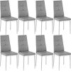 Tectake 800882 Lot de 8 Chaises de Salle à Manger Tectake 800882 Lot de 8 Chaises de Salle à Manger Design Cadre en Acier Dossier à Strass - Diverses Couleurs (Gris)
