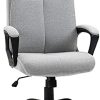 Vinsetto fauteuil de bureau manager réglable pivotant fonction bascule verrouillable Vinsetto fauteuil de bureau manager réglable pivotant fonction bascule verrouillable lin gris clair