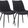 WOLTU BH206dgr-2 Chaise de Salle à Manger Lot de 2 WOLTU BH206dgr-2 Chaise de Salle à Manger Lot de 2 Chaise de Cuisine Assise rembourrée en Lin,Pieds en métal Stable,Gris Foncé