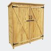 WilTec Armoire de Jardin 2 Portes 1350x500x1540 mm Bois d’épicéa WilTec Armoire de Jardin 2 Portes 1350x500x1540 mm Bois d’épicéa Toit Goudron Armoire Outils Remise Jardin