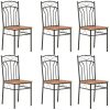 vidaXL 6X Chaises de Salle à Manger Chaises à Dîner vidaXL 6X Chaises de Salle à Manger Chaises à Dîner Chaises de Repas Meuble de Cuisine Chaises de Cuisine Chaises à Manger Intérieur Maison Marron MDF