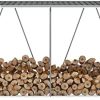 vidaXL Abri de Stockage de Bois Abri de Chauffage de vidaXL Abri de Stockage de Bois Abri de Chauffage de Bois Abri de Jardin Rangement Extérieur Durable Acier Galvanisé 330x84x152 cm Anthracite