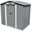 vidaXL Abri de Stockage de Jardin Métal Gris 204x132x186 cm vidaXL Abri de Stockage de Jardin Métal Gris 204x132x186 cm Rangement Jardin