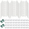 120 Clips de Vitrage pour Serre,Serre Pinces en Acier Inoxydable,Clips 120 Clips de Vitrage pour Serre,Serre Pinces en Acier Inoxydable,Clips de vitrage Type W, Accessoires Serre,D'épaisseur Clips de Vitrage de Serre,Fixation de Serre