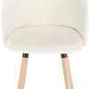 1649214010_31PYH9jOofL._AC_.jpg EUGAD 4 X Chaises de Salle à Manger en Velours Assise,Chaise de Cuisine Crème Blanc 0300BY-4