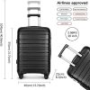 1649934010_51aF4RyUnzL._AC_.jpg Kono Set de 3 Valises Rigide Ensemble de Bagages en Polypropylène Ultra Léger à 4 roulettes avec Serrure TSA 55cm Bagage Cabine + 65cm + 76cm (Noir)