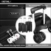 1649934011_51rctY2yGiL._AC_.jpg Kono Set de 3 Valises Rigide Ensemble de Bagages en Polypropylène Ultra Léger à 4 roulettes avec Serrure TSA 55cm Bagage Cabine + 65cm + 76cm (Noir)