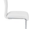 211E1yw4wL._AC_.jpg IDIMEX Lot de 4 chaises de Salle à Manger ALADINO piètement chromé revêtement synthétique Blanc