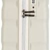 21YmZUda4L._AC_.jpg BONTOUR Wave Valise Bagage à Main avec Serrure TSA, Valise de Voyage Rigide à 4 roulettes, Trolley Cabine 55x40x20cm (Blanc, Bagage Cabine)