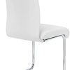 21tn5gupXiL._AC_.jpg IDIMEX Lot de 4 chaises de Salle à Manger ALADINO piètement chromé revêtement synthétique Blanc