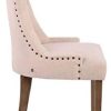 21vp5GfiBmL._AC_.jpg CLP Chaise De Salle A Manger Aberdeen en Tissu I Chaise Confortable avec Rembourrage Épais I Piétement en Bois D'Hévéa, Couleur:crème, Couleur du Cadre:Antique Clair