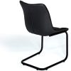 31-hC93a1qL._AC_.jpg IDMarket - Lot de 4 chaises Mae Noires en PU pour Salle à Manger