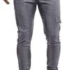 310d2G7QcZL._AC_.jpg Leif Nelson LN8291 Pantalon de jogging chino avec poche cargo pour homme Coupe ajustée Motif à carreaux