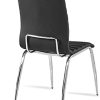 Designetsamaison Lot de 4 chaises Salle à Manger Noires - Londres