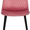 315ZJECakwL._AC_.jpg CLP Chaise De Salle A Manger Giverny en Tissu Ou Velours I Chaise avec Dossier Matelassée Pieds en Metal I Charge Max.150 Kg, Couleur:Rose, matière:Velours
