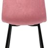 31C6SDgrRAL._AC_.jpg CLP Chaise De Salle A Manger Giverny en Tissu Ou Velours I Chaise avec Dossier Matelassée Pieds en Metal I Charge Max.150 Kg, Couleur:Rose, matière:Velours