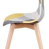 31GdjTO8G2L._AC_.jpg GrandCA HOME Lot de 4 Chaises de Salle à Manger, Chaise de Style Nordico Chaise Patchwork Chaise de Cuisine Chaise de Salon (Jaune-4)