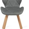 31I3BOYDcKL._AC_.jpg IDMarket - Lot de 4 chaises ROBINE Gris foncé pour Salle à Manger