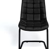 31NF12huCFL._AC_.jpg IDMarket - Lot de 4 chaises Mae Noires en PU pour Salle à Manger