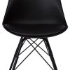 31OCmaaHQL._AC_.jpg SAM Lot de 4 baquets Coussin Cuir synthétique avec Pieds en métal Noir-Chaise de Salle à Manger de Style scandinave, 48 x 55 x 86 cm