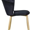 31OVjkbHLLS._AC_.jpg Chaise en Velours Vintage Elsa - Style Scandinave & Moderne - Salle à Manger, Salon, Coiffeuse ou Bureau (Noir, 1)