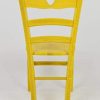 31PdlSUDz1L._AC_.jpg Tommychairs - Set 4 chaises Cuore pour Cuisine, Bar et Salle à Manger, Robuste Structure en Bois de hêtre peindré en Couleur Aniline Jaune et Assise en Bois