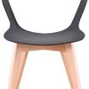 31PwxILGYUL._AC_.jpg Herbalady Lot de 4/6 chaises, design simple avec dossier ouvert - pour la salle à manger, le salon, la chambre - 2 styles et plusieurs couleurs disponibles (Noir, 4)
