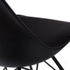 31QNsV7hiL._AC_.jpg SAM Lot de 4 baquets Coussin Cuir synthétique avec Pieds en métal Noir-Chaise de Salle à Manger de Style scandinave, 48 x 55 x 86 cm