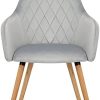 31Ta2OYPBgL._AC_.jpg Wolmics Chaise de Salle à Manger Lot de 2 avec Accoudoirs Chaise Fauteuil Scandinave Velours,Chaise Salon à Manger Chaise Cuisine Gris Clair Pieds en Bois Massif