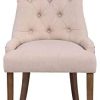 31Ta86zBbmL._AC_.jpg CLP Chaise De Salle A Manger Aberdeen en Tissu I Chaise Confortable avec Rembourrage Épais I Piétement en Bois D'Hévéa, Couleur:crème, Couleur du Cadre:Antique Clair