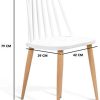 31VfSkwoRXL._AC_.jpg IDMarket - Lot de 4 chaises Lily Blanches pour Salle à Manger