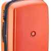 31WBgHFlPLL._AC_.jpg DELSEY PARIS - BELMONT + - Valise rigide extensible 4 doubles roues - 71 cm, orange