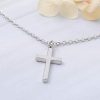 31WcTRV1bbL._AC_.jpg Jovono Collier à la mode pendentif croix chaîne de bijoux pour femmes et filles (Argent)