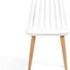 31XEbhEn6XL._AC_.jpg IDMarket - Lot de 4 chaises Lily Blanches pour Salle à Manger