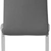 31Zm1JGNlYL._AC_.jpg IDIMEX Lot de 2 chaises de Salle à Manger SABA avec poignée intégrée et piétement chromé, revêtement en synthétique Gris