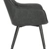 WOLTU BH251an-1,1 Chaise de Salle à Manger Moderne Chaise de Cuisine en Similicuir et métal,Anthracite