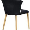 31f6VR6mgPS._AC_.jpg Chaise en Velours Vintage Elsa - Style Scandinave & Moderne - Salle à Manger, Salon, Coiffeuse ou Bureau (Noir, 1)