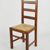 Tommychairs - Set 2 chaises Rustica pour Cuisine, Bar et Salle à Manger, Robuste Structure en Bois de hêtre peindré en Couleur Noyer Clair et Assise en Paille