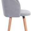 31g7DnyEZL._AC_.jpg WOLTU 1x Chaise de Salle à Manger Chaise de Repas en Velours Fauteuil de Cuisine, Gris, BH121gr-1