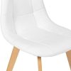 31jqoXrDKyS._AC_.jpg IDMarket - Lot de 4 chaises Gaby Blanches en PU pour Salle à Manger