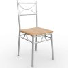 CASARIA Ensemble 5 pièces Paul hêtre 1 Table 4 chaises métal laqué Cuisine Ensemble Table et chaises pour Salle à Manger