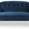 Menzzo Ioan Canapé, Velours, Bleu, 128